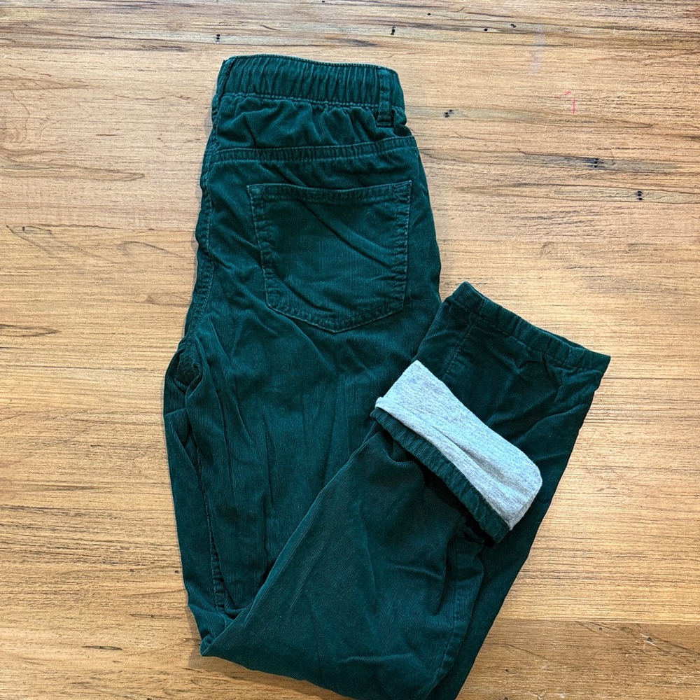 Gymboree Dark Green Corduroy, Lined Pants
